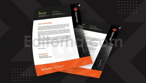 دانلود فایل لایه باز سربرگ Quick Flex - Letterhead Template