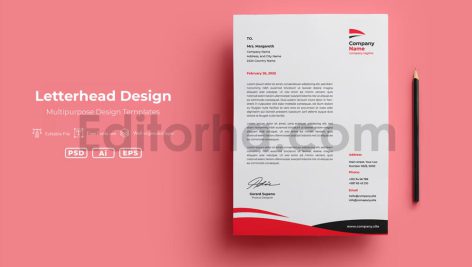 دانلود فایل لایه باز سربرگ ADL Letterhead Templates