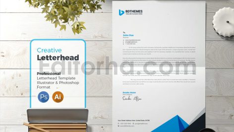 دانلود فایل لایه باز سربرگ Business Letterhead Template