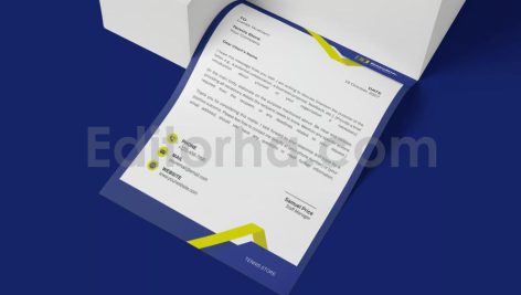 دانلود فایل لایه باز سربرگ تنیس Baseline Tennis - Letterhead