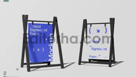 موکاپ استند فلزی بیرونی