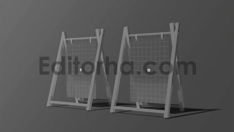 موکاپ استند فلزی بیرونی