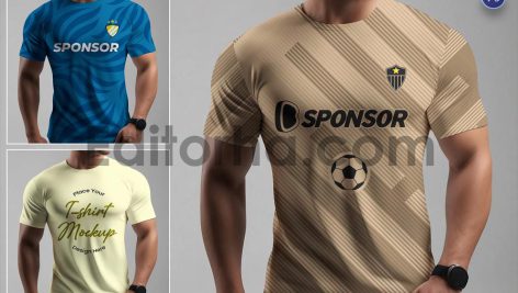 موکاپ تی‌شرت مردانه Men T-shirt Mockup1