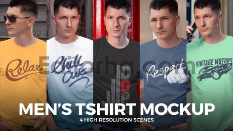 موکاپ تی‌شرت مردانه Men's T-shirt Mock-up1