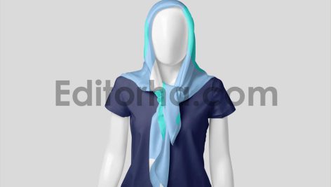 موکاپ روسری ابریشمی1