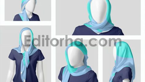 موکاپ روسری ابریشمی2