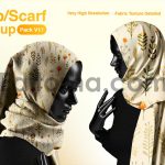 موکاپ روسری با وضوح بالا2