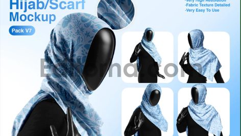 موکاپ روسری و شال1