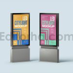 موکاپ لایت باکس ال ای دی خیابانی3