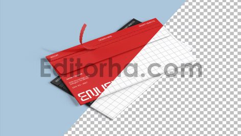 موکاپ پاکت نامه با برگه جدا شونده2