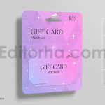 موکاپ کارت هدیه Gift Card Mockup1