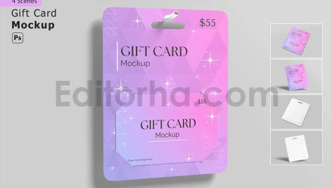 موکاپ کارت هدیه Gift Card Mockup1