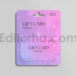 موکاپ کارت هدیه Gift Card Mockup2