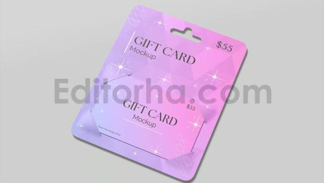 موکاپ کارت هدیه Gift Card Mockup3