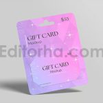 موکاپ کارت هدیه Gift Card Mockup4