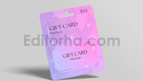 موکاپ کارت هدیه Gift Card Mockup4