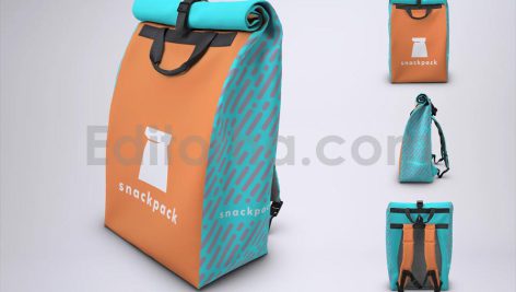 موکاپ کوله پشتی رول تاپ کوریر