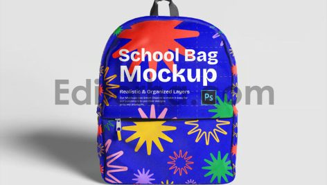 موکاپ کوله پشتی مدرسه4