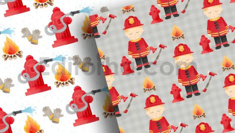 دانلود مجموعه ۱۲ عددی پترن آتش نشانی Firefighters digital paper pack
