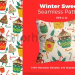 دانلود فایل لایه باز پترن شیرینی کریسمس Christmas Sweets Pattern
