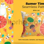 دانلود فایل لایه باز پترن طرح تابستانی Summer Pattern