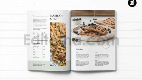 دانلود فایل لایه باز کاتالوگ کتاب آشپزی دسر Dessert cookbook
