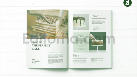 دانلود فایل لایه باز کاتالوگ کتاب آشپزی دسر Dessert cookbook