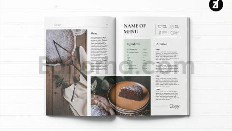 دانلود فایل لایه باز کاتالوگ کتاب آشپزی دسر Dessert cookbook