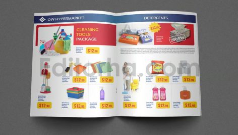 دانلود فایل لایه باز کاتالوگ طرح آماده سوپرمارکت Supermarket Catalog