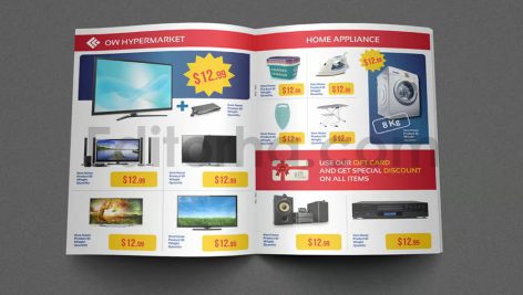دانلود فایل لایه باز کاتالوگ طرح آماده سوپرمارکت Supermarket Catalog