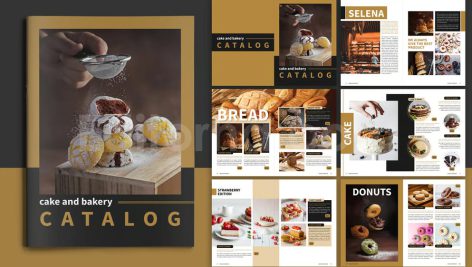 دانلود فایل لایه باز شیرینی و کیک Bakery & Cake Catalog Template