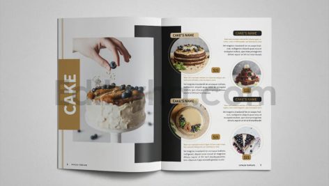 دانلود فایل لایه باز شیرینی و کیک Bakery & Cake Catalog Template