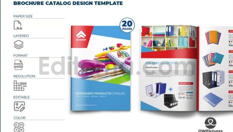 دانلود فایل لایه باز کاتالوگ محصولات نوشت افزاری Stationery Catalog