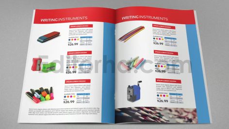 دانلود فایل لایه باز کاتالوگ محصولات نوشت افزاری Stationery Catalog
