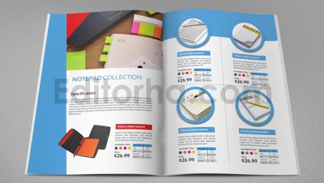 دانلود فایل لایه باز کاتالوگ محصولات نوشت افزاری Stationery Catalog