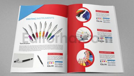 دانلود فایل لایه باز کاتالوگ محصولات نوشت افزاری Stationery Catalog