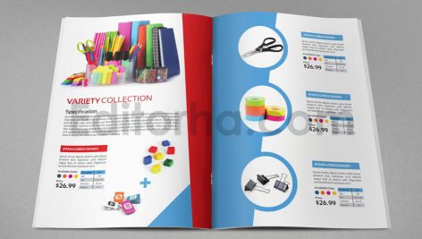 دانلود فایل لایه باز کاتالوگ محصولات نوشت افزاری Stationery Catalog