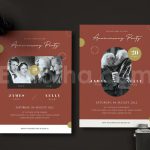 دانلود فایل لایه باز کارت دعوت سالگرد ازدواج Wedding Anniversary Invitation