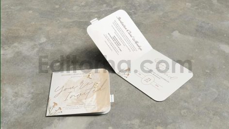 دانلود فایل لایه باز کارت دعوت عروسی Wedding Invitation Mockup