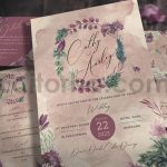 دانلود فایل لایه باز کارت دعوت عروسی وینتیج Wedding Invitation