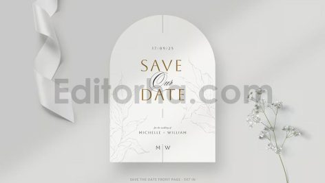 دانلود فایل لایه باز کارت دعوت عروسی Save the Date