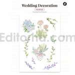 دانلود فایل لایه باز کارت دعوت عروسی آبرنگی Watercolor Wedding Invitation