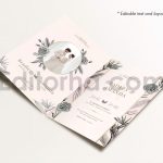 دانلود فایل لایه باز کارت دعوت عروسی سبک قدیمی Wedding Invitation