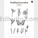 دانلود فایل لایه باز کارت دعوت عروسی سبک قدیمی Wedding Invitation