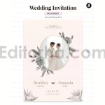 دانلود فایل لایه باز کارت دعوت عروسی سبک قدیمی Wedding Invitation
