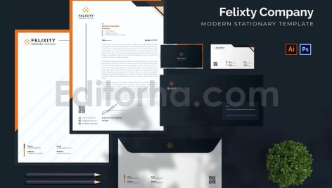 کارت ویزیت و نامه رسمی Felixty Company - Stationary1