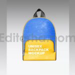 دانلود موکاپ کوله پشتی بچه گانه Set Child Backpack Mockup
