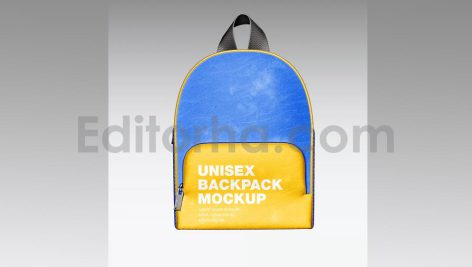 دانلود موکاپ کوله پشتی بچه گانه Set Child Backpack Mockup
