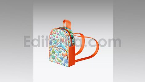دانلود موکاپ کوله پشتی بچه گانه Set Child Backpack Mockup