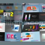 دانلود پروژه آماده افترافکت: نمودار اینفوگرافیک سه بعدی 3D Infographics Set 2